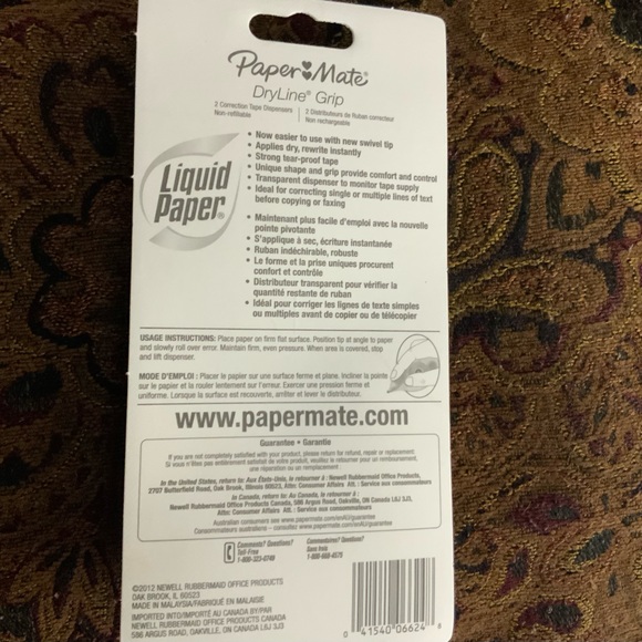 White-Out Liquid Paper PaterMate DryLine Grip Correction Tape - Picture 3 of 3